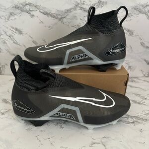 Nike Alpha Menace Elite 3 Black Iron Grey Football Cleats CT6648 Men’s Size 14